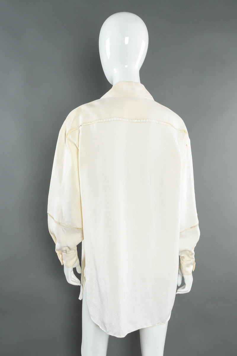 CHANEL 1990s Pleated Collar Shirt 8 Leaf Clover Chanel Buttons - Chelsea  Vintage Couture