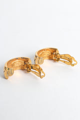 Vintage Chanel 1980s Quilt Pattern Hoop Multi Earrings signed/opened @ Recess LA