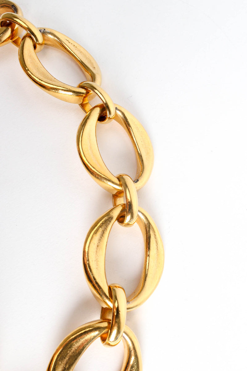 Vintage Chanel Oval Wide Link Choker Necklace link close @ Recess Los Angeles