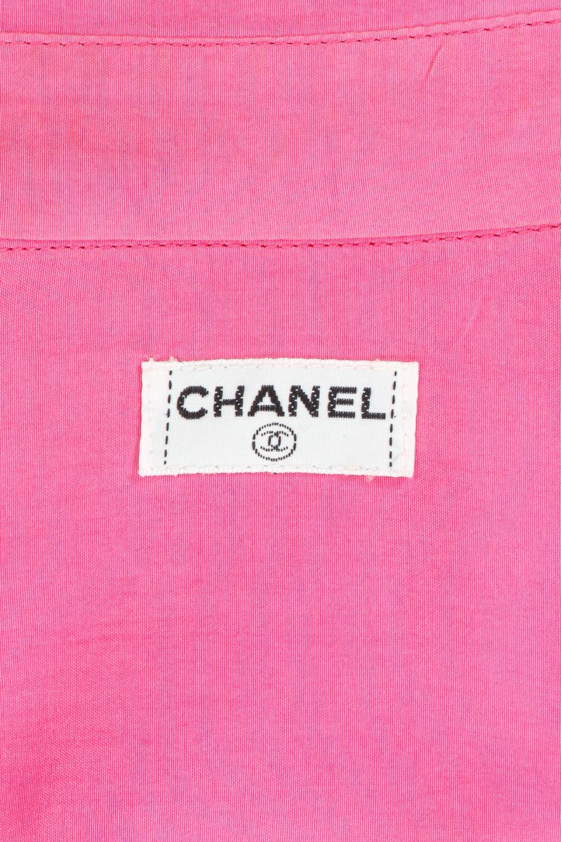 Vintage Chanel CC Pocket Button Blouse tag @ Recess Los Angeles
