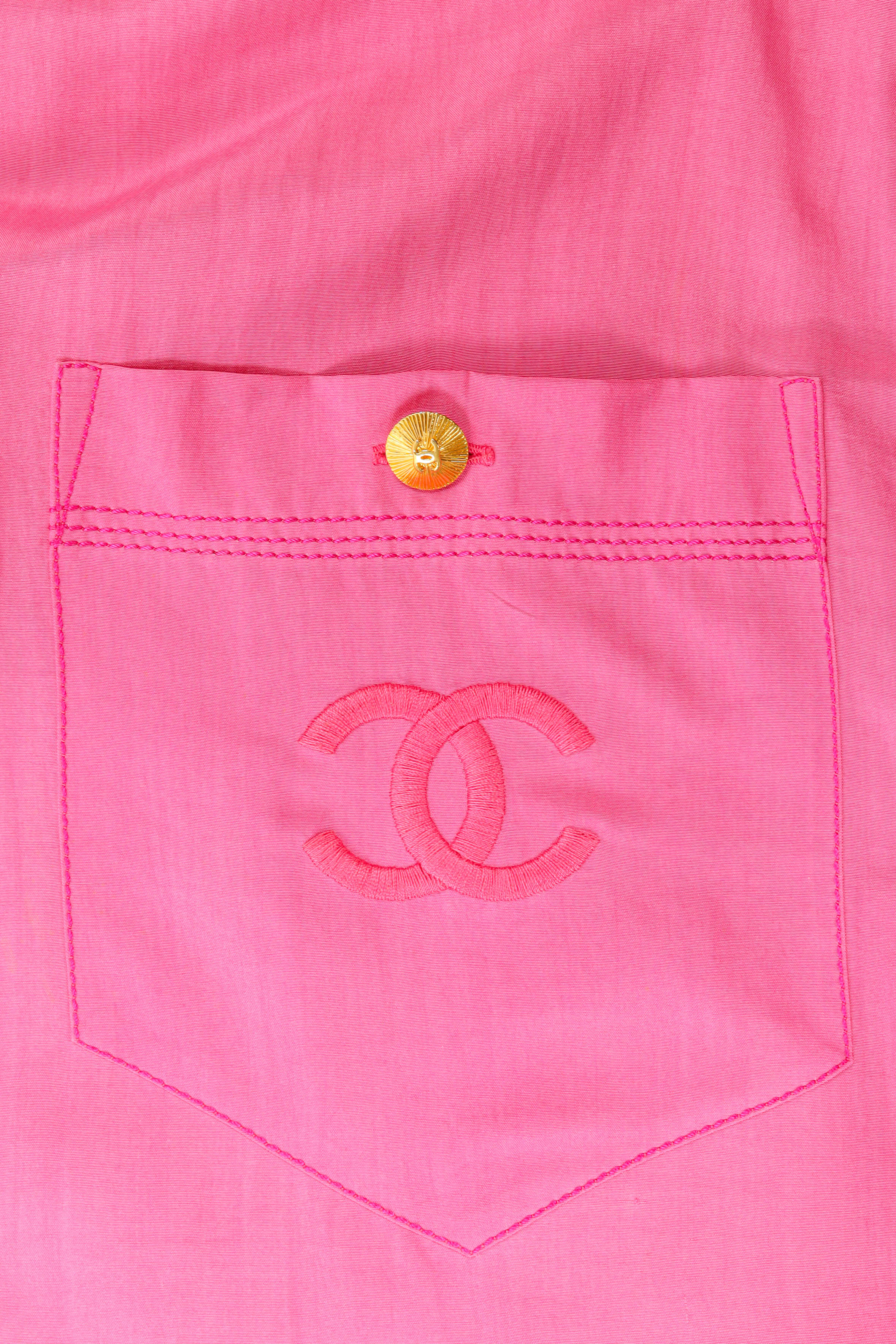 Vintage Chanel CC Pocket Button Blouse chest pocket @ Recess Los Angeles
