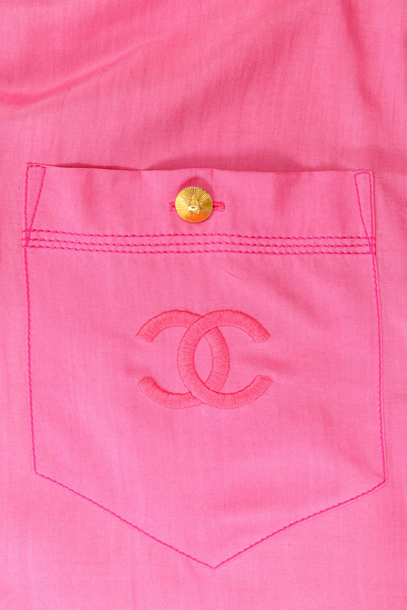 Vintage Chanel CC Pocket Button Blouse chest pocket @ Recess Los Angeles
