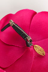 Vintage Chanel Fuchsia Camellia Flower Pin II signed @ Recess Los Angeles