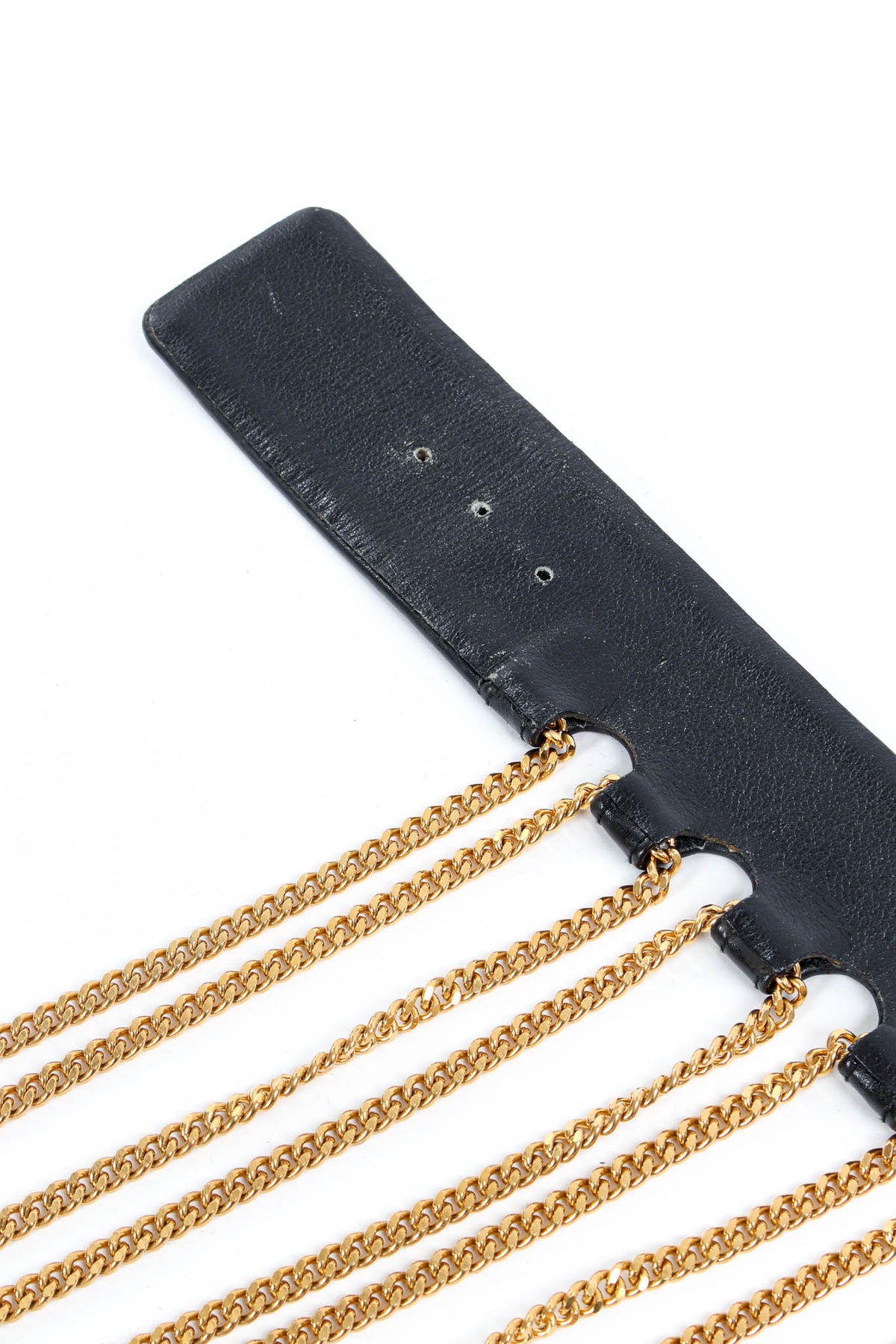 1991 Vintage Chanel A/W Leather Multi Chain Drape Belt – Recess