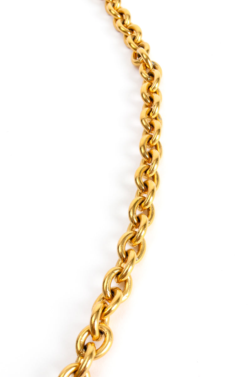 chanel double gold ball chain