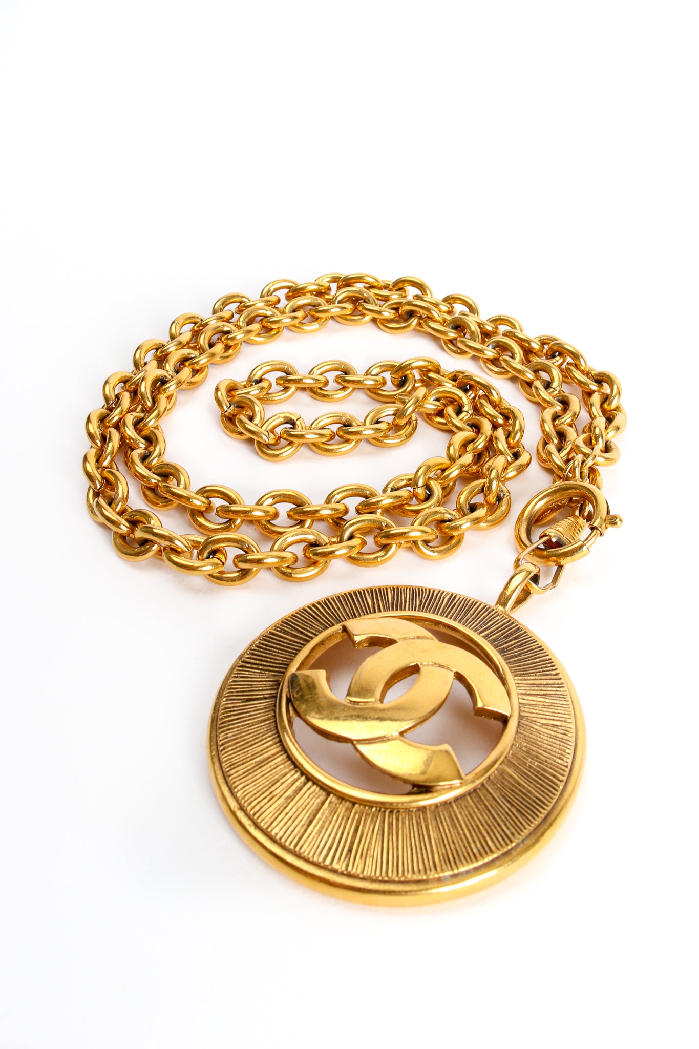 Vintage Chanel Long CC Logo Medallion Pendant at Recess Los Angeles