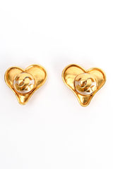 Vintage 1995 Chanel Love CC Pearl Earrings pair @ Recess Los Angeles