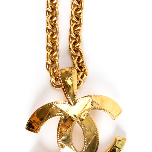 Chanel Vintage Chanel Gold Plated Triple CC Chain Necklace
