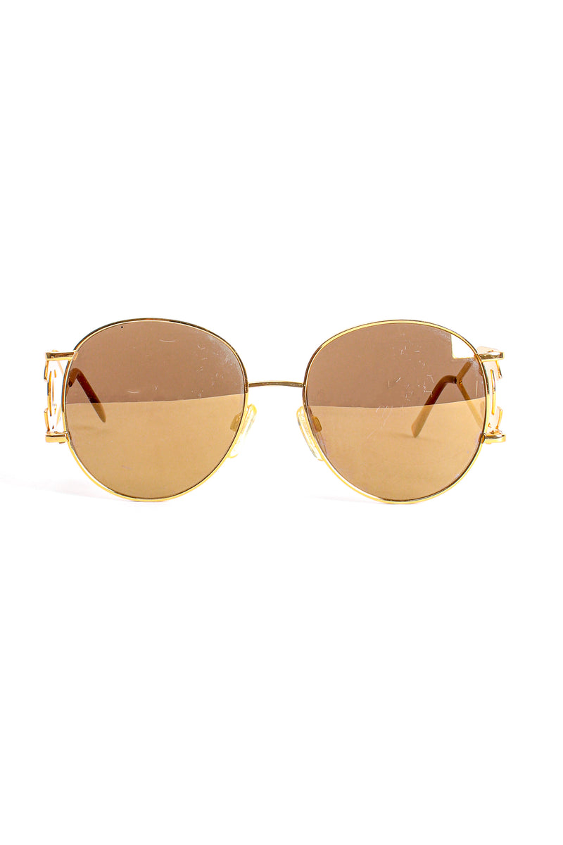Chanel Gold/Brown Gradient 4234-H Round Sunglasses For Sale at