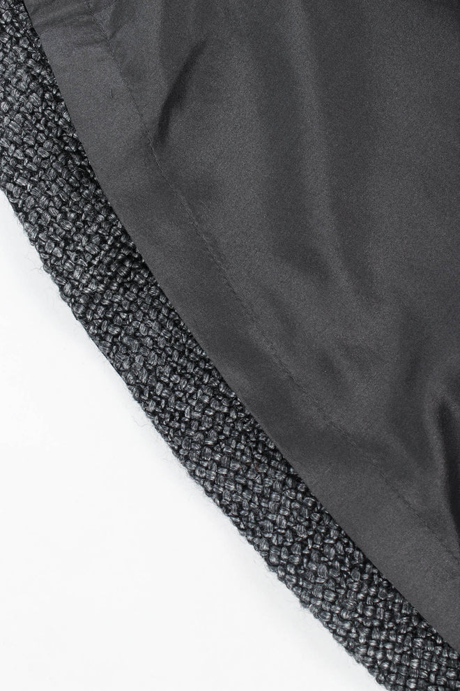 Vintage Chanel Tweed Woven Wool Top & Skirt Set reverse hem/liner @ Recess Los Angeles
