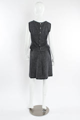 Vintage Chanel Tweed Woven Wool Top & Skirt Set mannequin back @ Recess Los Angeles