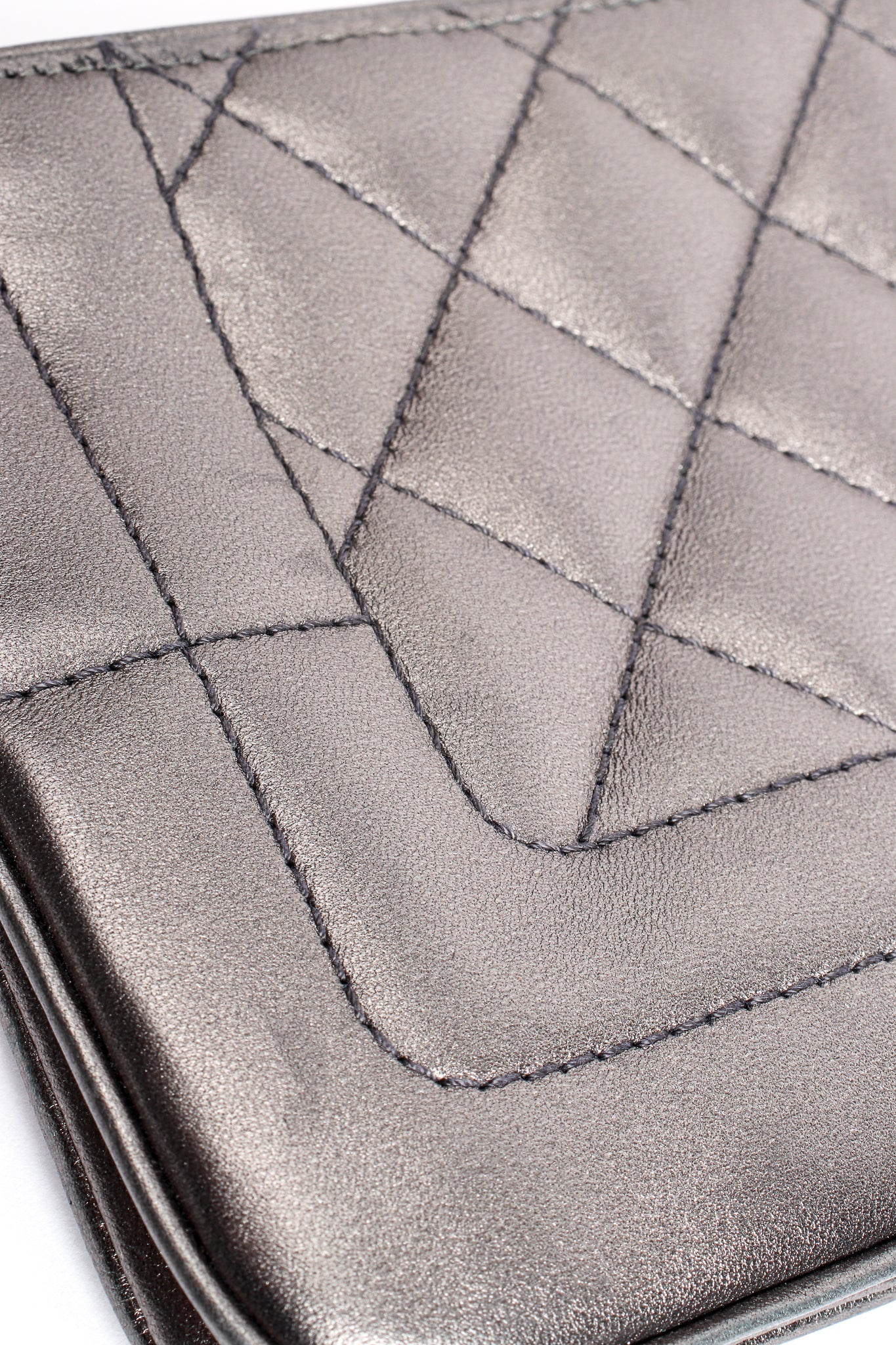 Vintage Chanel 2004 Metallic Quilted Tassel Shoulder Bag scratches at Recess Los Angeles