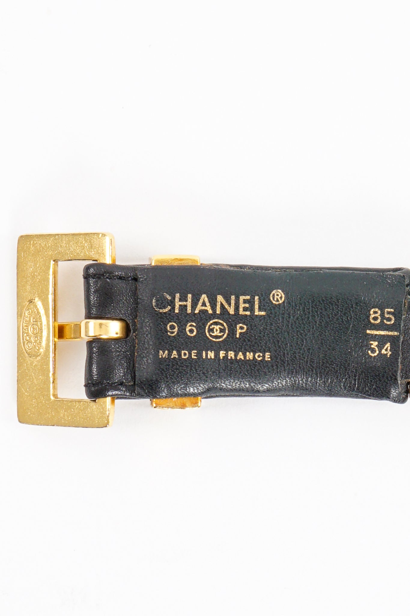 Vintage Chanel Iconic Woven Leather Chain Belt signature cartouche at Recess Los Angeles