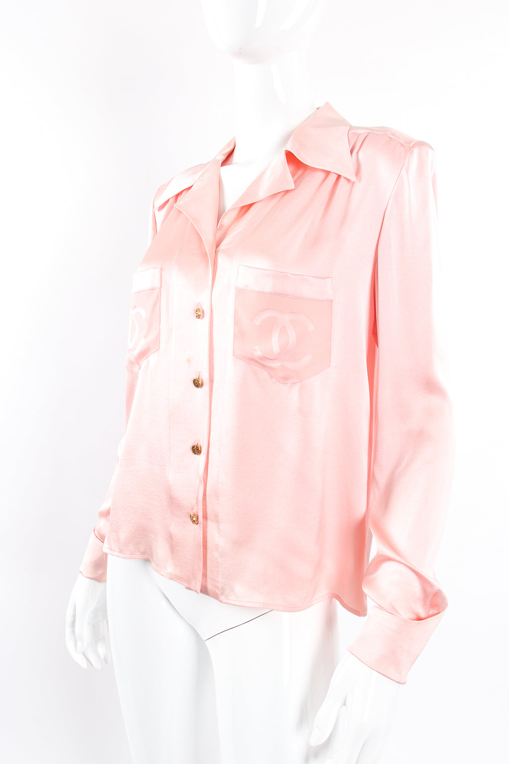 Vintage Chanel Pleated Sheer Silk Blouse – Recess
