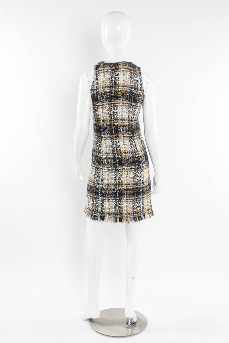 Vintage Chanel 2000's Plaid Boucle Sheath Dress – Recess