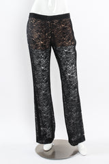 Vintage Chanel 2003A Floral Leaf Lace Sheer Pant mannequin front  @ Recess LA