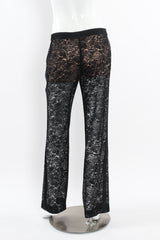 Vintage Chanel 2003A Floral Leaf Lace Sheer Pant mannequin back @ Recess LA