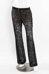 Vintage Chanel 2003A Floral Leaf Lace Sheer Pant mannequin front angle @ Recess LA