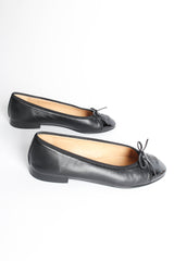 Vintage Chanel Cap Toe Leather Ballet Flats side @ Recess Los Angeles