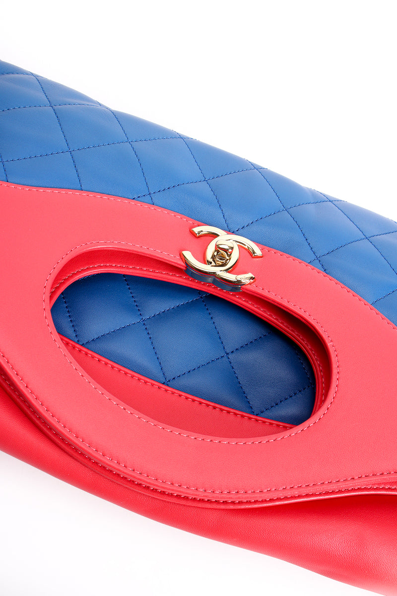 Vintage Chanel Quilted Colorblock Clutch Tote 31 Bag AW 2018 folded  clasp at Recess Los Angeles