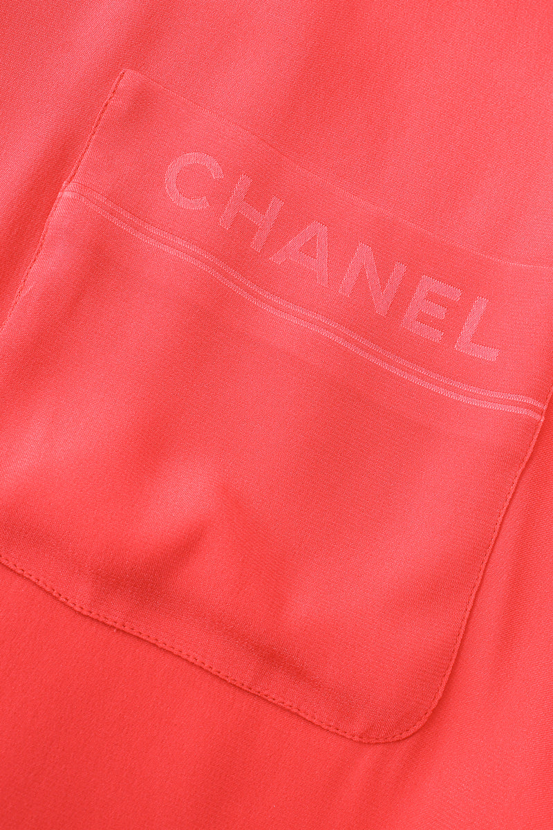 Vintage Chanel Silk Ribbon Tie Shirt pocket at Recess Los Angeles