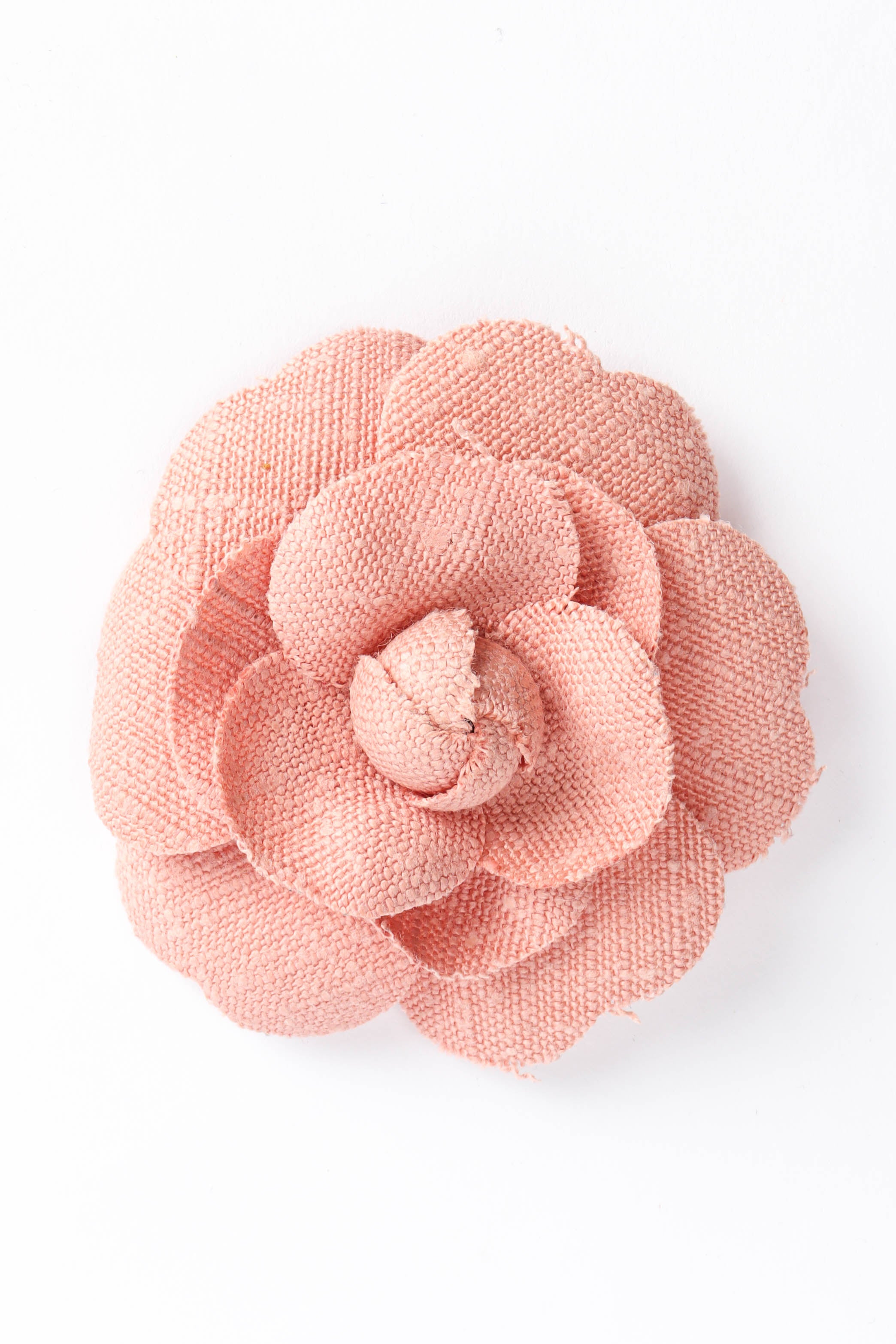 Linen Camellia Flower Pin