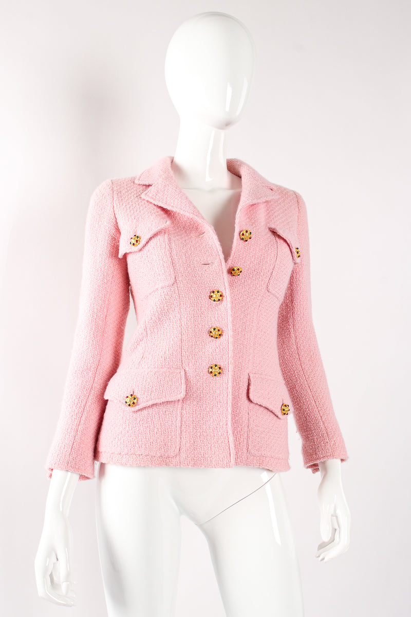CHANEL, Jackets & Coats, Vintage Chanel Tweed Pink Blazer Top