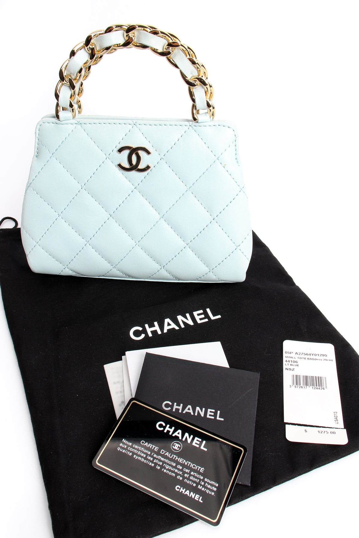 ChanelpowderblueQuiltedMiniBag
