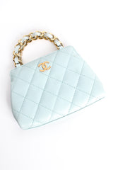 Vintage Chanel Powder Blue Quilted Mini Tote at Recess Los Angeles