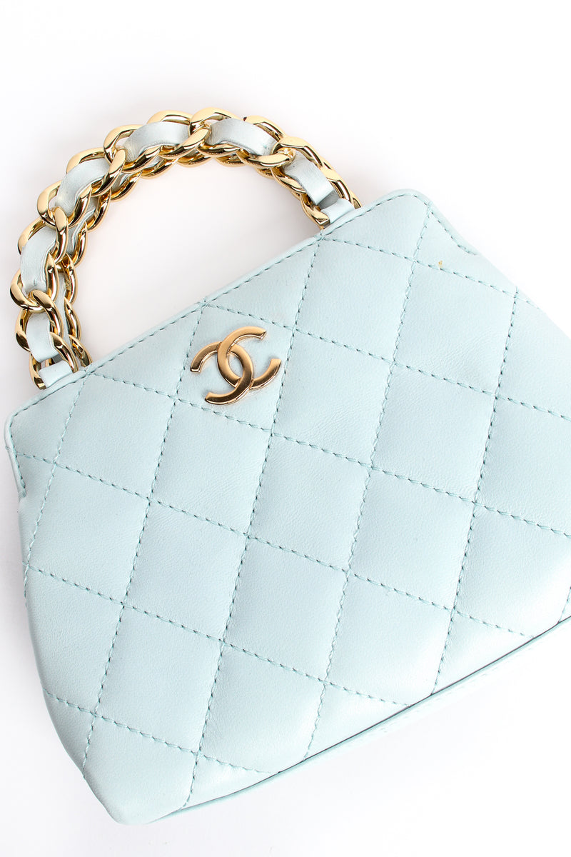 Vintage Chanel Powder Blue Quilted Mini Tote at Recess Los Angeles