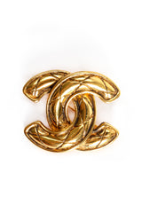 Vintage Chanel Quilted Interlocking CC Logo Brooch at Recess Los Angeles