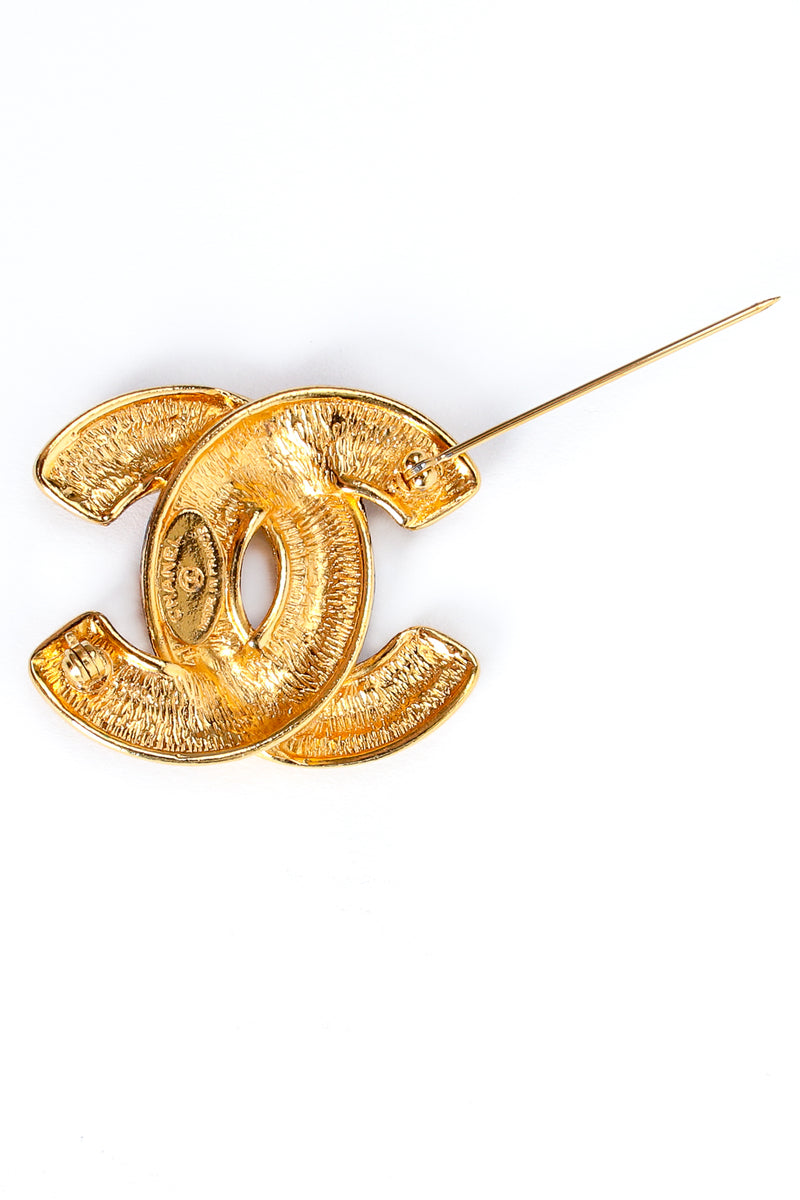 Vintage Chanel Quilted Interlocking CC Logo Brooch – Recess