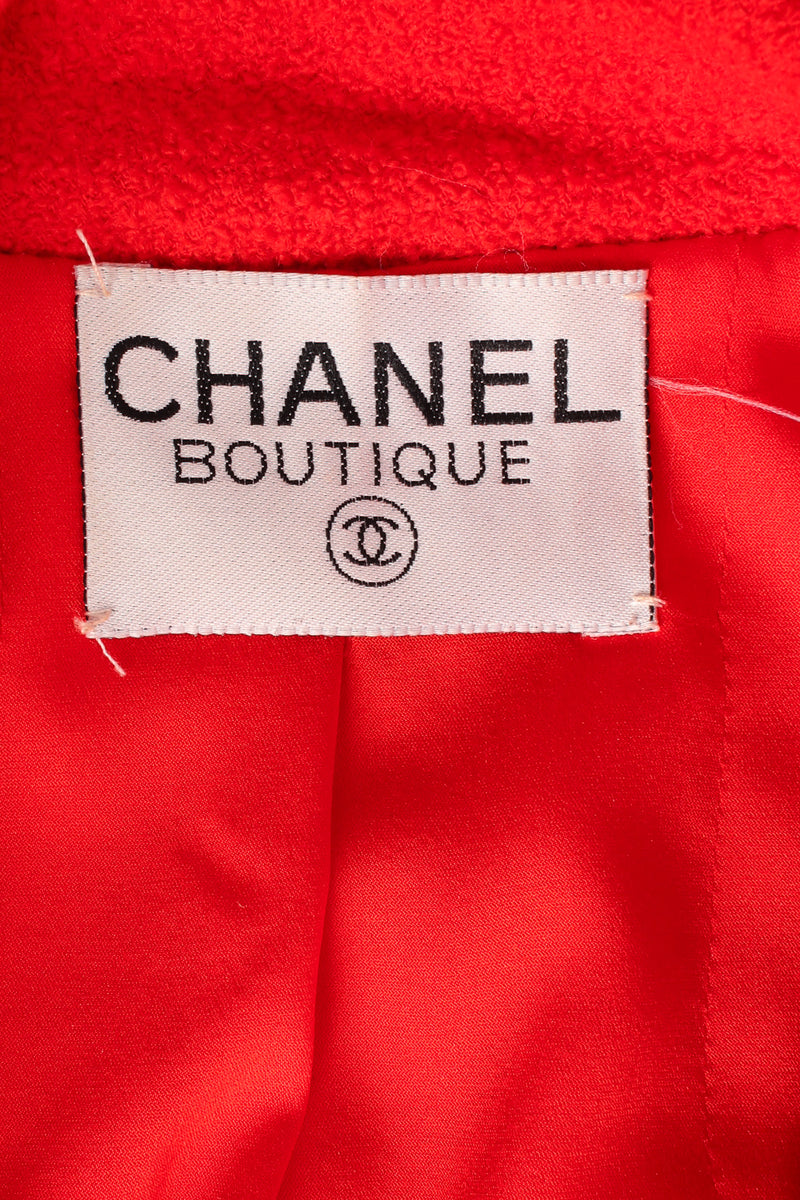 Vintage Chanel Jacket & Skirt Boucle Wool Set tag @ Recess LA