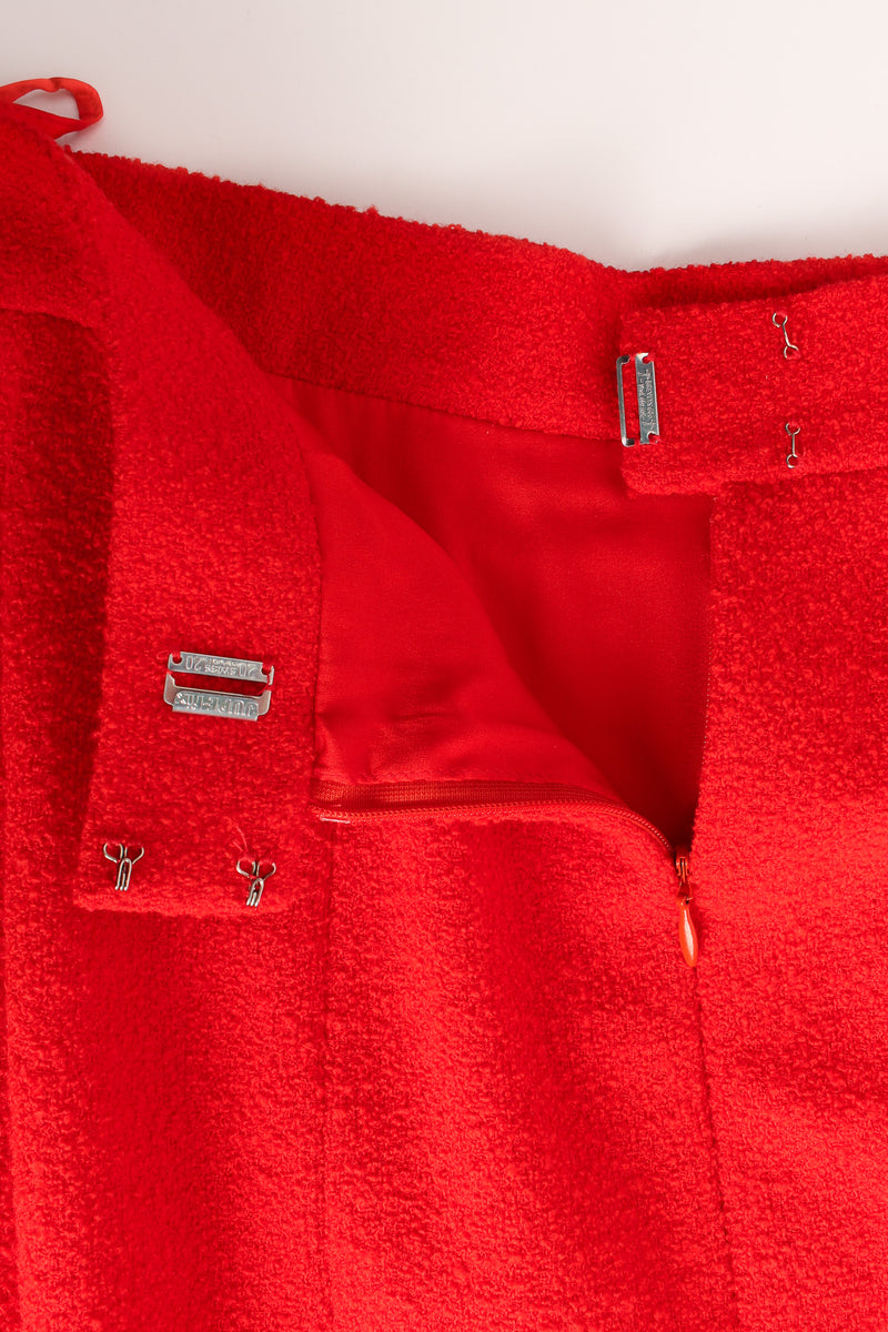 Vintage Chanel Jacket & Skirt Boucle Wool Set skirt unzipped @ Recess LA