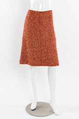 Vintage Chanel 2000A Metallic Speckle Tweed Set mannequin front skirt @ Recess Los Angeles