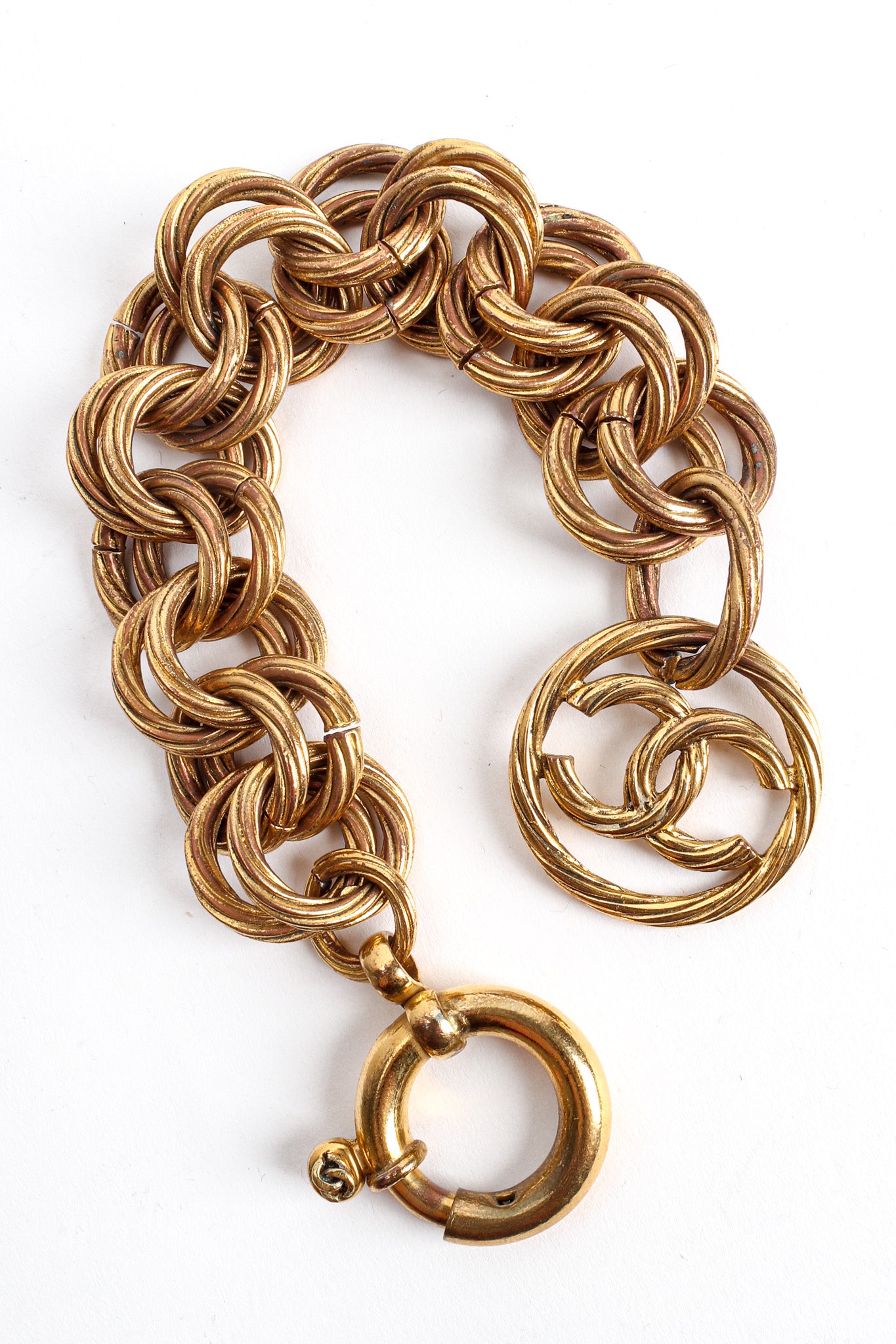 CHANEL, Jewelry, Chanel Turnlock Chain Link Bracelet
