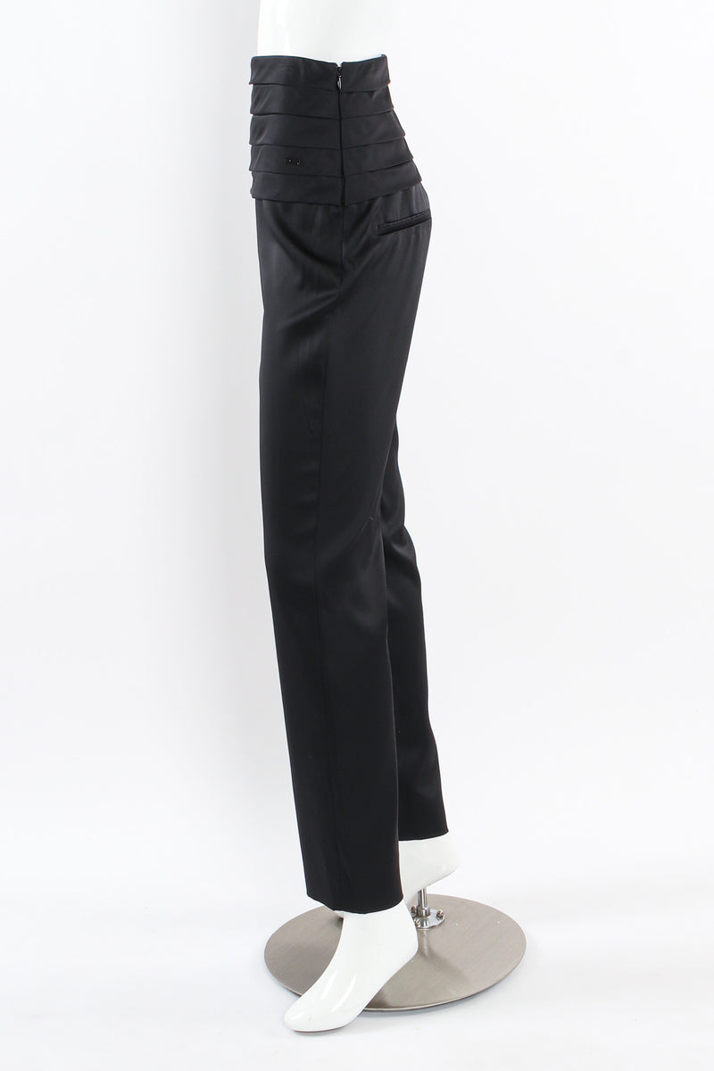 Vintage Chanel 2006A Cummerbund Pleat Silk Pant mannequin sid @ Recess LA