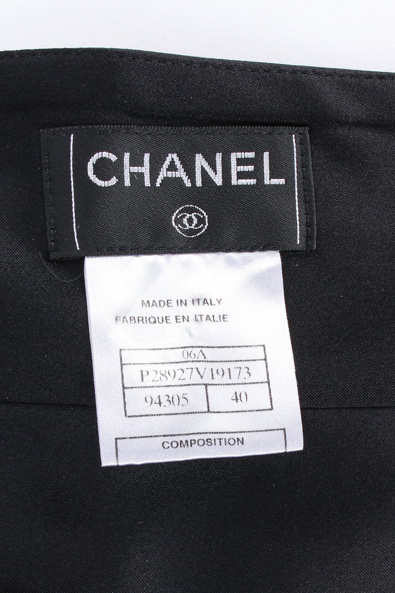 Vintage Chanel 2006A Cummerbund Pleat Silk Pant tag @ Recess LA