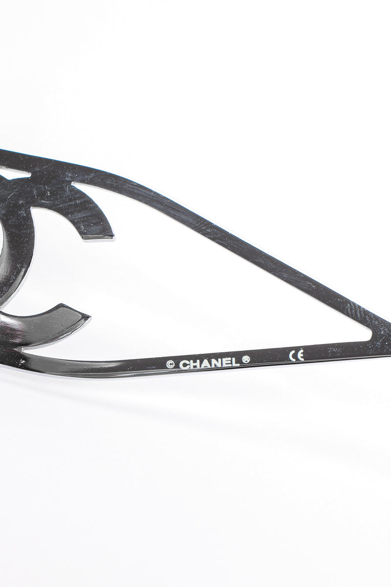Vintage Chanel 1990s Miller Silver Mirror CC Sunglasses signature at Recess Los Angeles