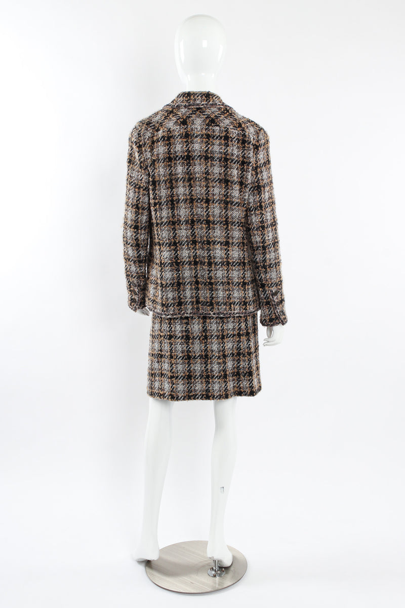 Vintage Chanel 2005A Tweed Jacket & Skirt Wool Set mannequin back @ Recess LA