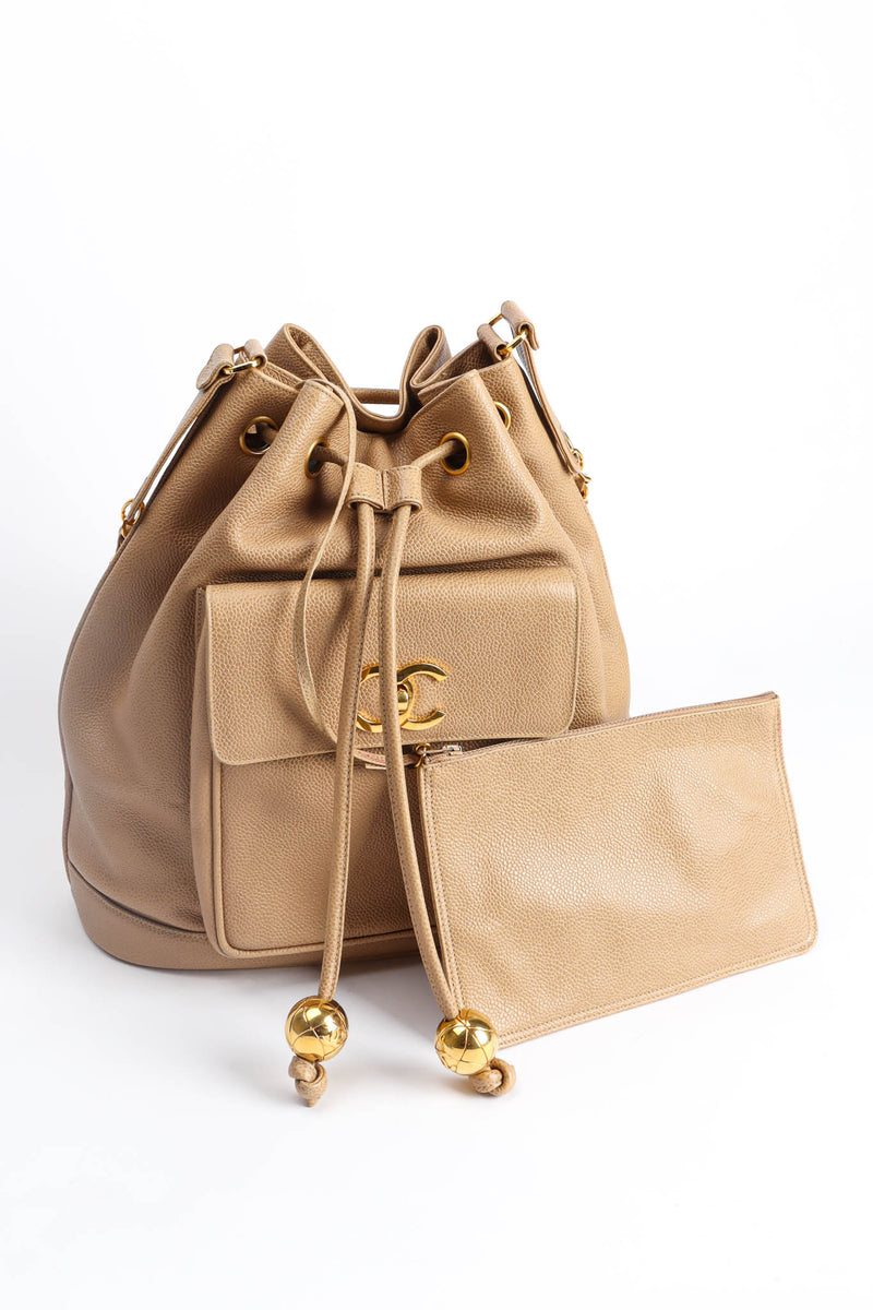 Vintage Bag  CHANEL CC Logo Quilted Camera Shoulder Bag Purse Lambskin  Leather 80's 90's Navy Blue Gold