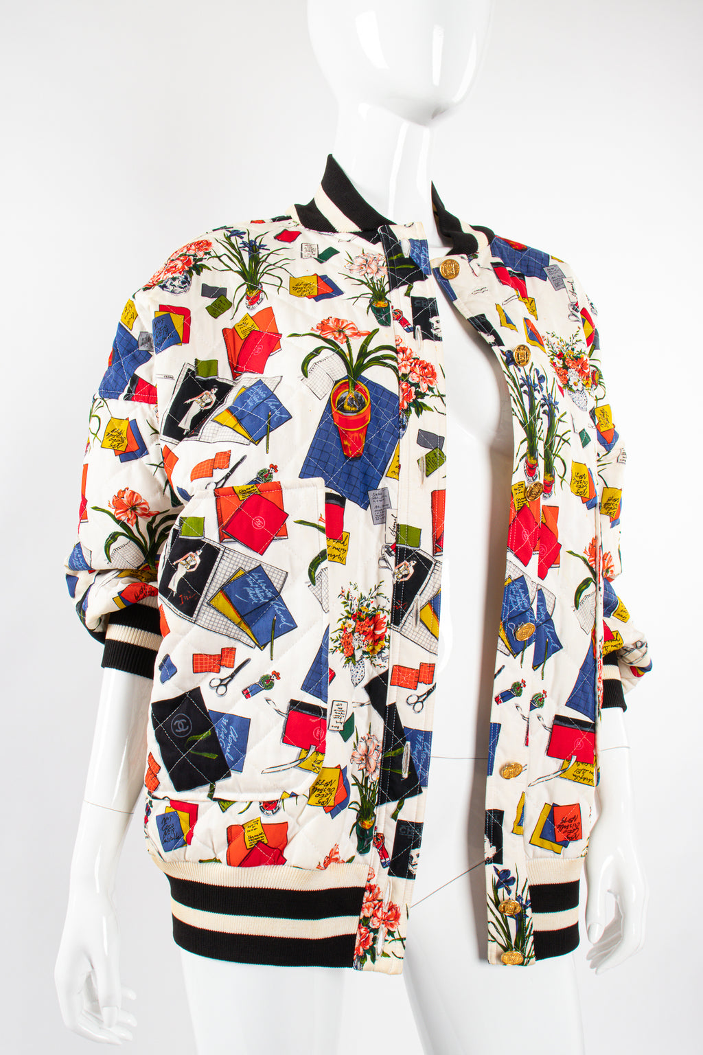 Chanel Vintage Quilted Bomber Jacket, $5,952, farfetch.com