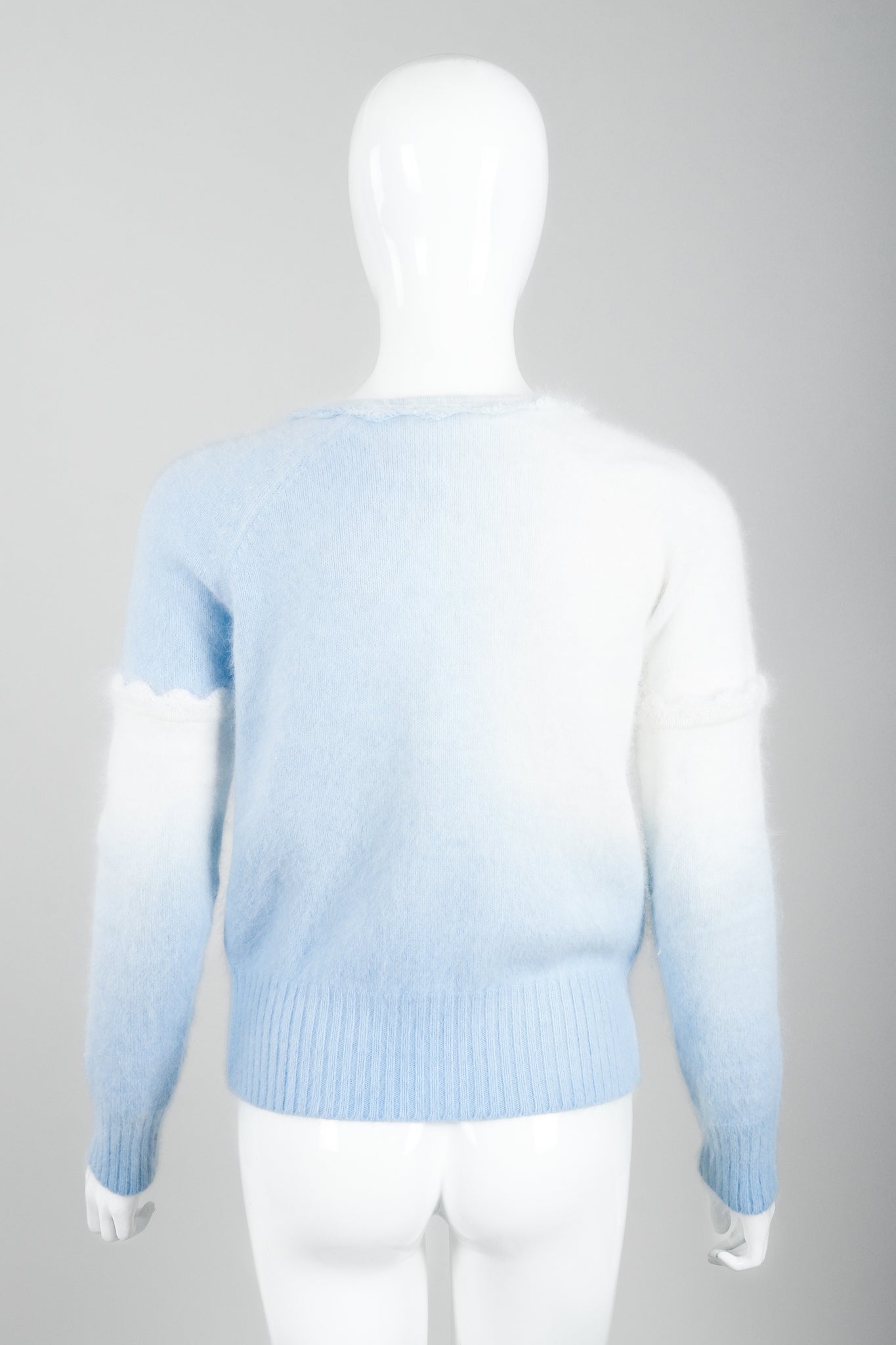 Vintage Chanel Ombré Cloud Cardigan Sweater on Mannequin back at Recess Los Angeles
