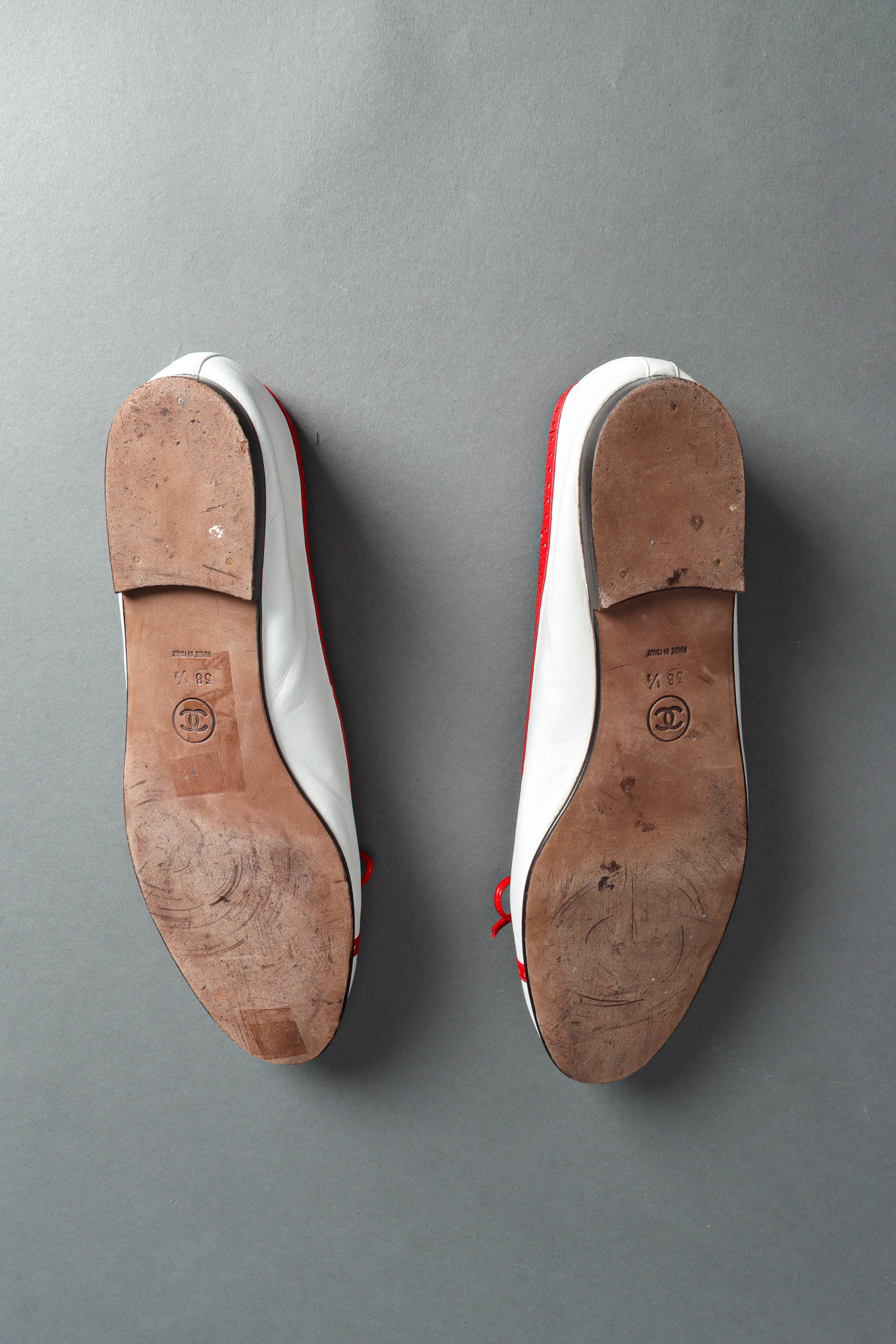 Vintage Chanel Leather Ballet Flats bottom soles @ Recess LA