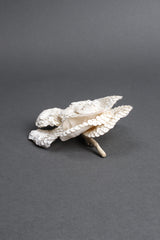 Vintage 1985 Ivory Sequin Camellia Flower Pin side @ Recess LA