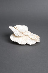 Vintage 1985 Ivory Sequin Camellia Flower Pin side @ Recess LA