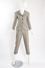 Vintage Chanel 1998P Geo Embroidered Jacket & Pant Suit on mannequin front at Recess Los Angeles