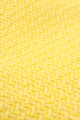 Vintage Chanel Yellow Basketweave Tweed Shrunken Jacket fabric detail at Recess Los Angeles