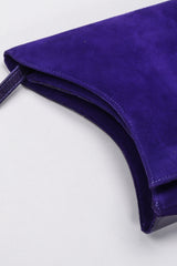 Recess Los Angeles Vintage Electric Suede Anvil Envelope Clutch Purse