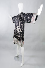 Vintage Silk Chinese Metal Embroidered Dragon Robe